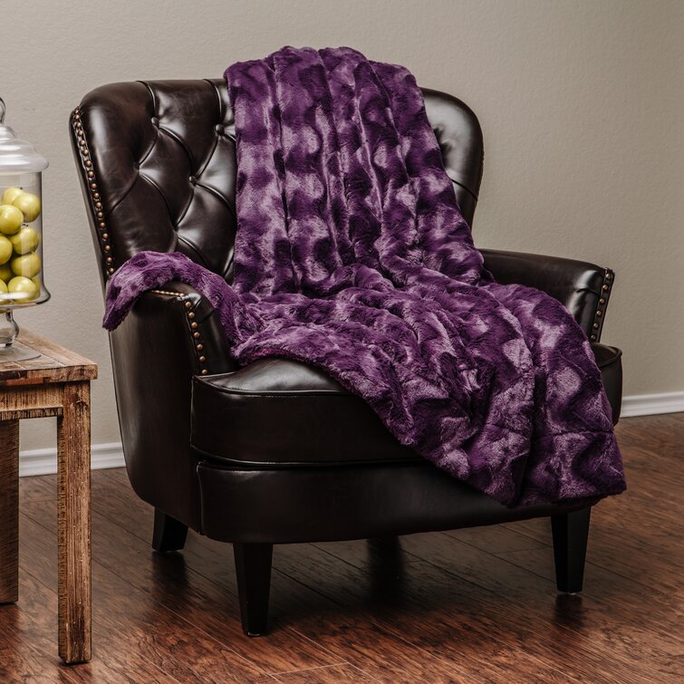 Aubergine throw online blanket